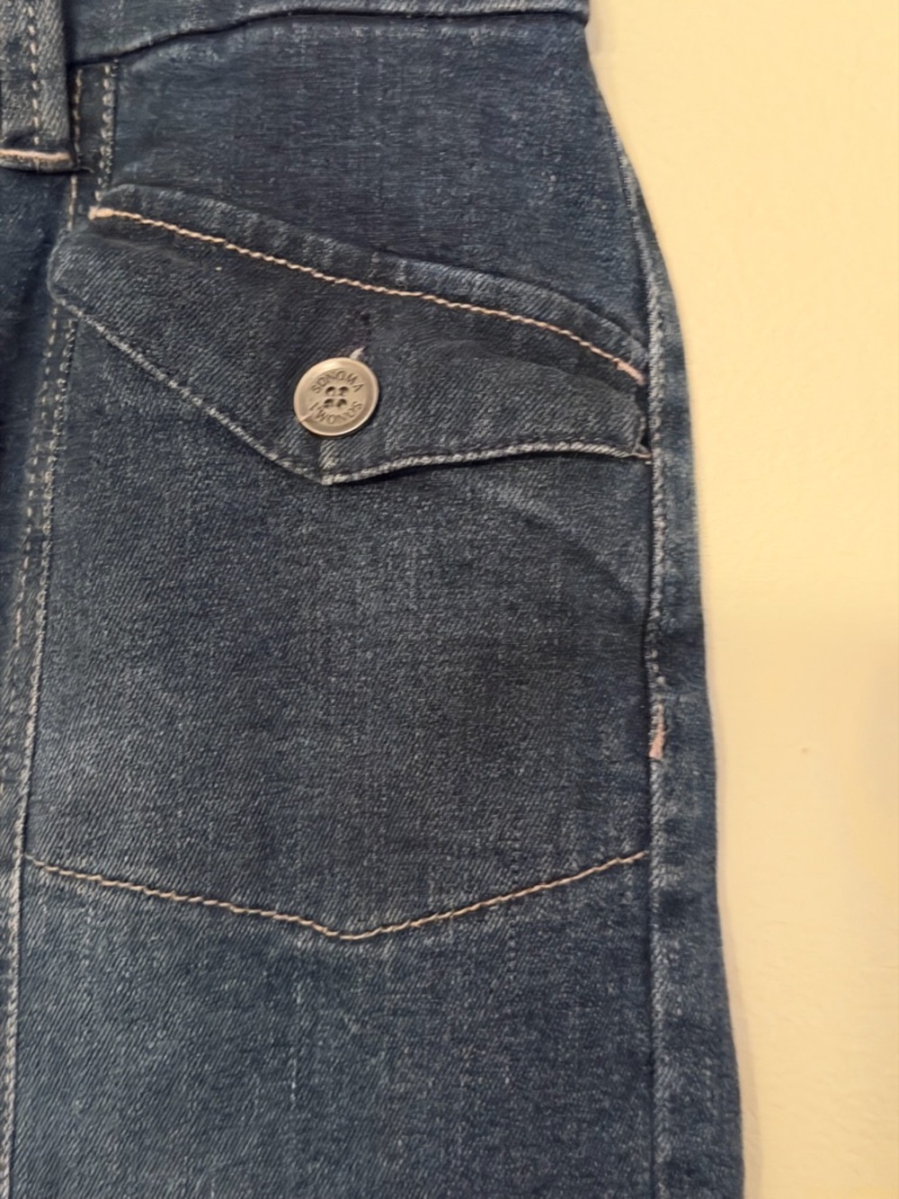 Sonoma Dark Blue Denim Women’s Straight Jeans Skirt - Picture 5 of 8